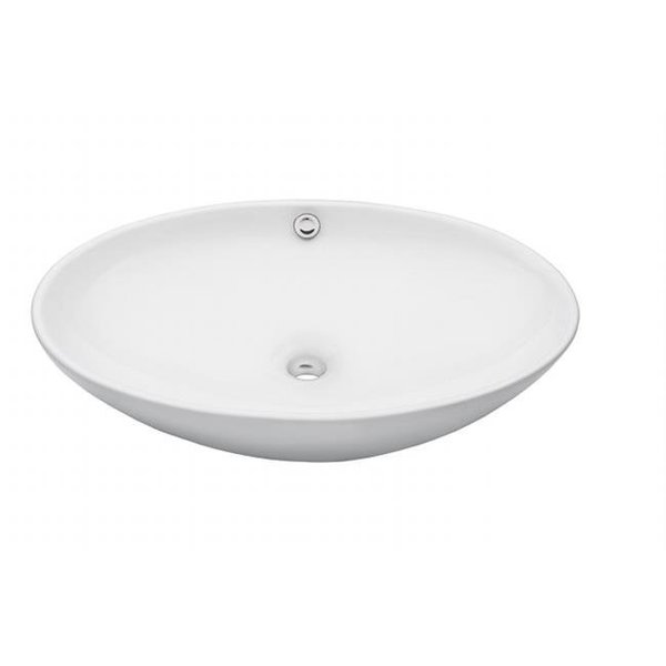 Novatto Novatto TP-V07W Bianco Uovo Ceramic Vessel Sink with Overflow TP-V07W